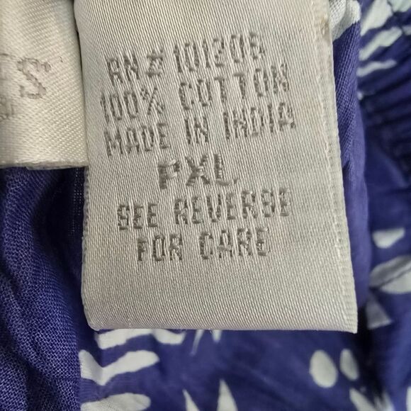 Soft Surroundings Womens Maxi Skirt Blue and White Size PXL Bohemian Fairycore - Picture 6 of 6